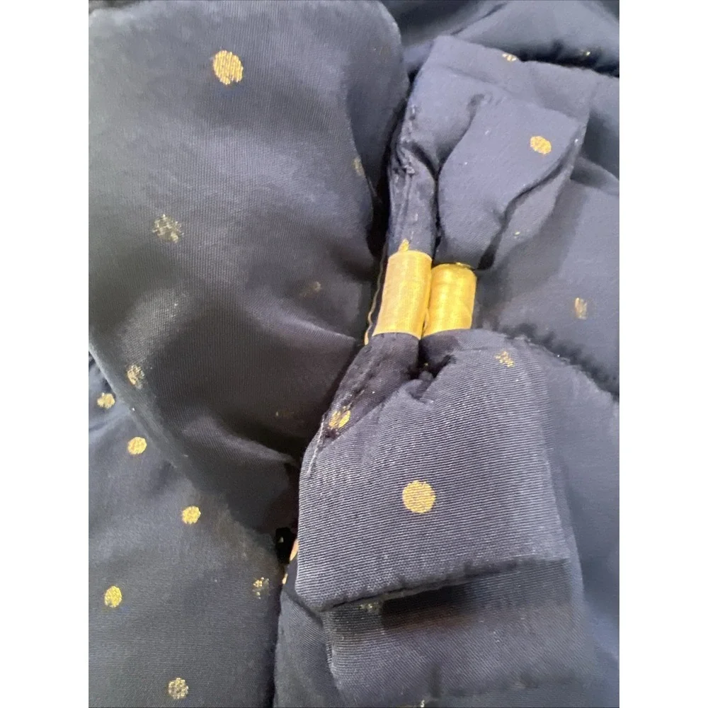 Carters Full Zip Puffer Jacket Girls 2t Navy Blue‎ Hooded Insulated Lined Coat
